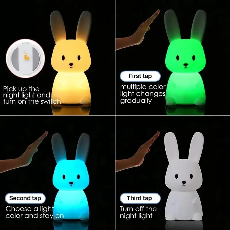 LED Rabbit Touch Sensor Lamp